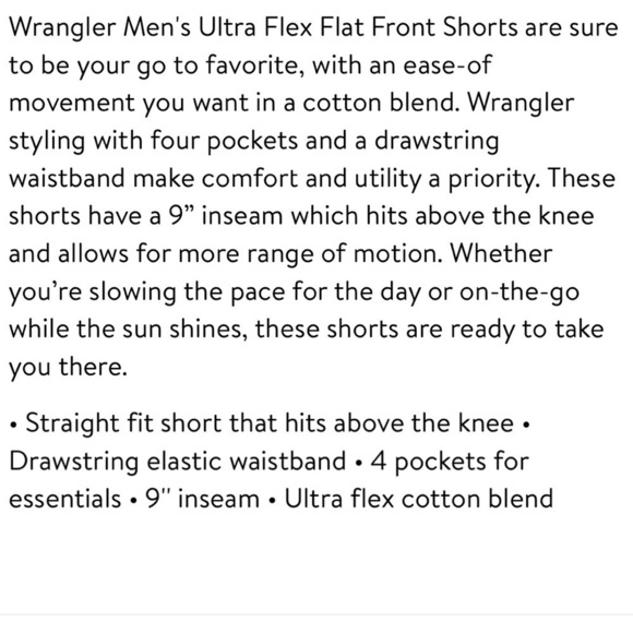 NWT-wrangler-XXL-pewter(gray)-ultra flex, flat front, straight fit shorts - Picture 6 of 15